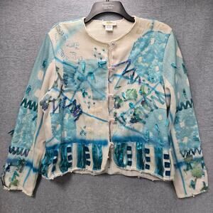 Vintage Sandy Starkman Embellished Sweater Size Large